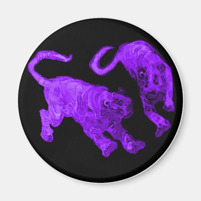 Tigers jGibney The MUSEUM Zazzle Magnet (Front)