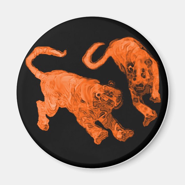 Tigers jGibney The MUSEUM Zazzle Magnet (Front)