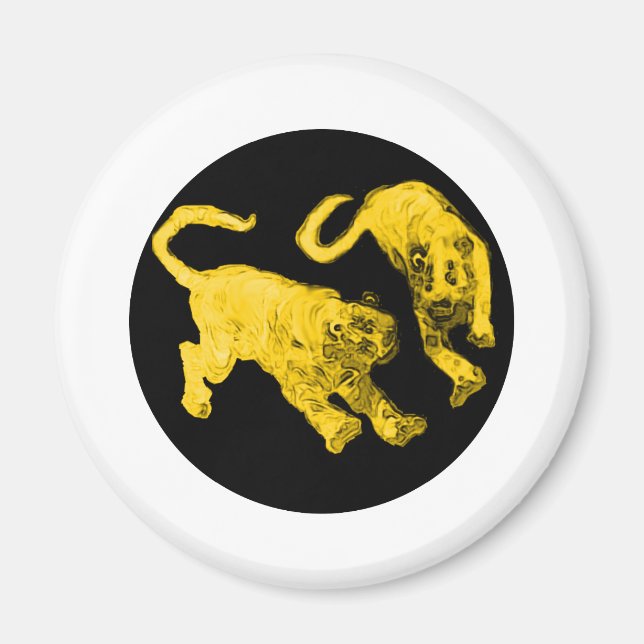 Tigers jGibney The MUSEUM Zazzle Magnet (Front)