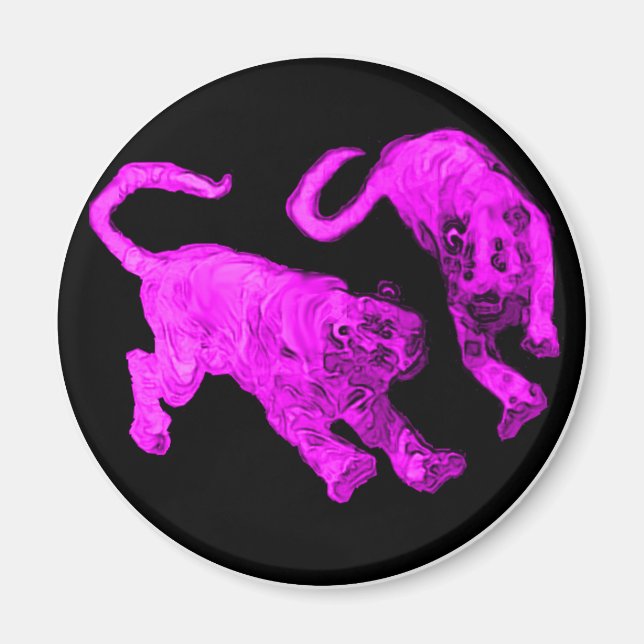 Tigers jGibney The MUSEUM Zazzle Magnet (Front)