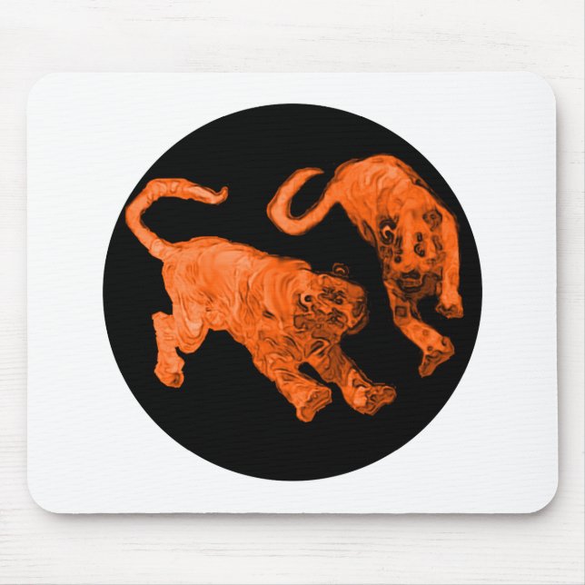 Tigers jGibney The MUSEUM Zazzle Mouse Pad (Front)