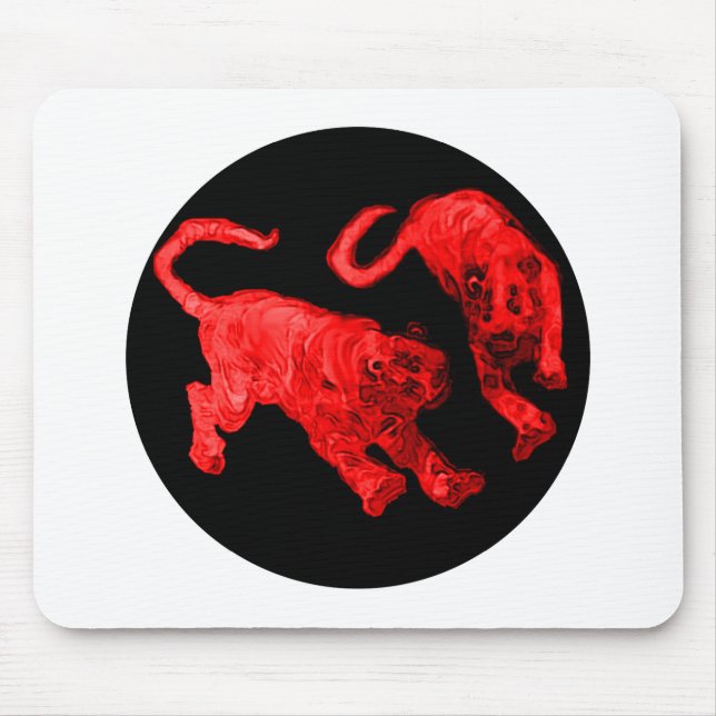 Tigers jGibney The MUSEUM Zazzle Mouse Pad (Front)