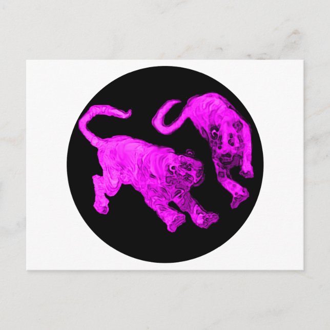 Tigers jGibney The MUSEUM Zazzle Postcard (Front)