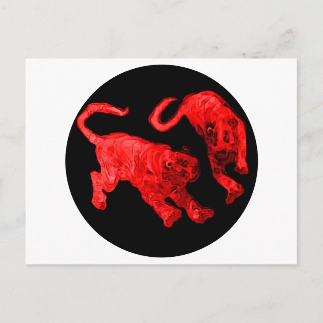 Tigers jGibney The MUSEUM Zazzle Postcard (Front)