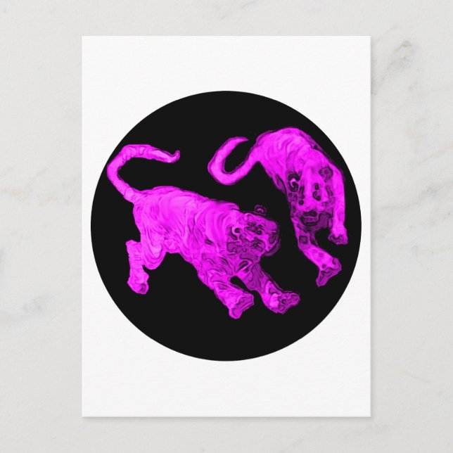 Tigers jGibney The MUSEUM Zazzle Postcard (Front)