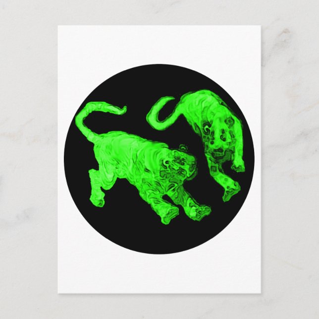 Tigers jGibney The MUSEUM Zazzle Postcard (Front)