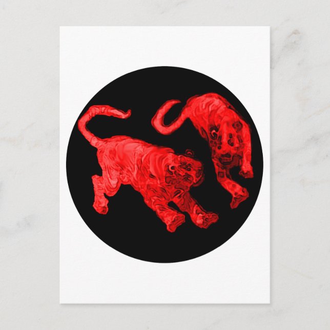 Tigers jGibney The MUSEUM Zazzle Postcard (Front)