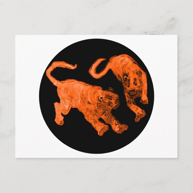 Tigers jGibney The MUSEUM Zazzle Postcard (Front)