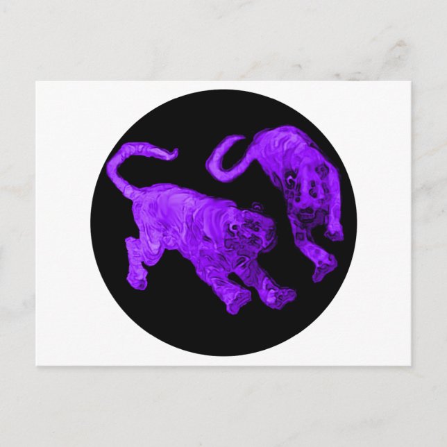 Tigers jGibney The MUSEUM Zazzle Postcard (Front)