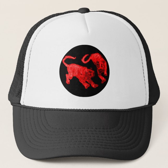 Tigers jGibney The MUSEUM Zazzle Trucker Hat (Front)