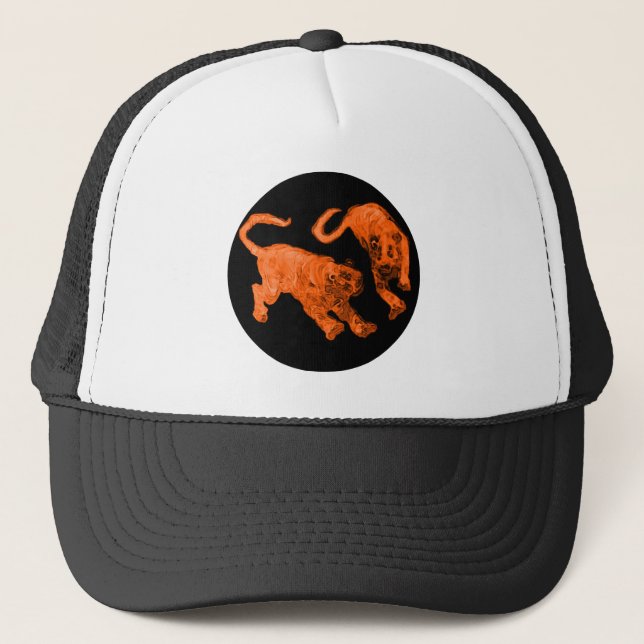Tigers jGibney The MUSEUM Zazzle Trucker Hat (Front)