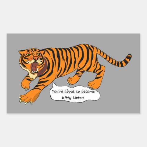 Tigers Lions and Puns Rectangular Sticker