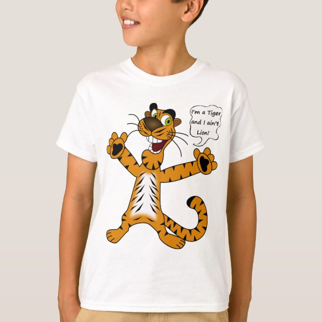 Tigers, Lions and Puns T-Shirt (Front)