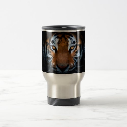 Tigers Look at Metalic Taza Travel Mug