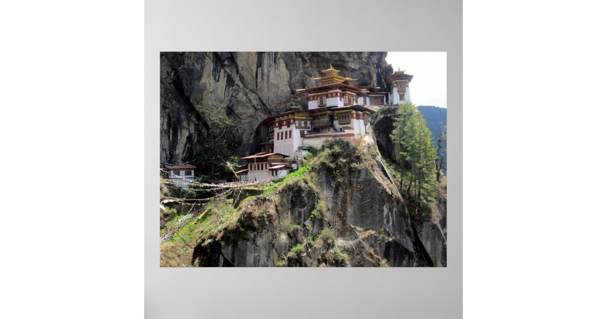 tiger's nest bhutan poster | Zazzle