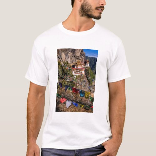 Tigers Nest Monastery Bhutan T_Shirt