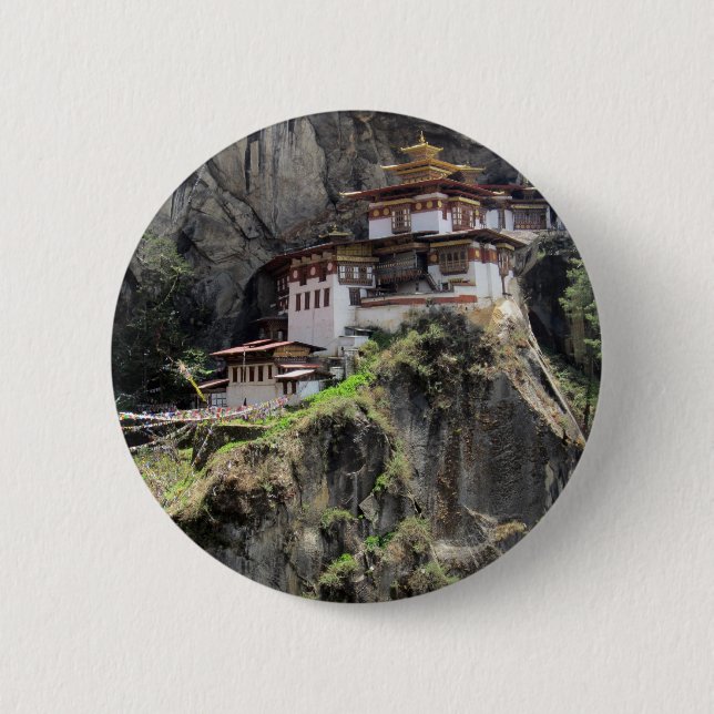 tiger's nest pinback button (Front)