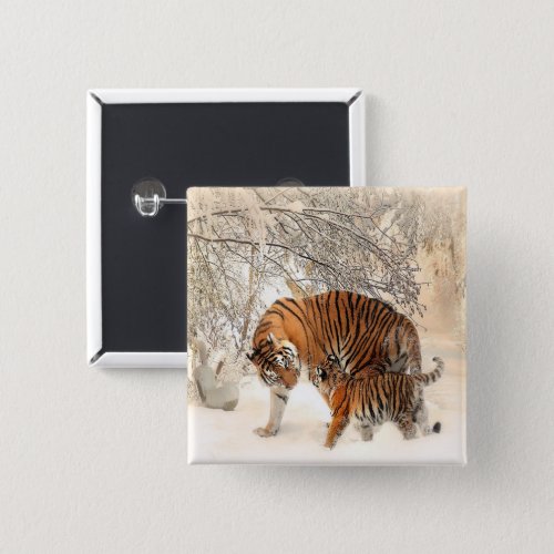 tigers on snow button