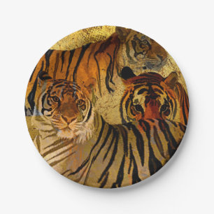 Tigers Paper Plate