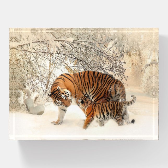 Tigers Paperweight (Front)