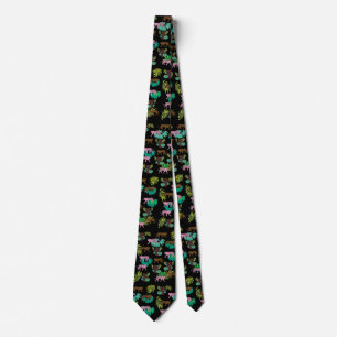 Tigers Pattern Neck Tie