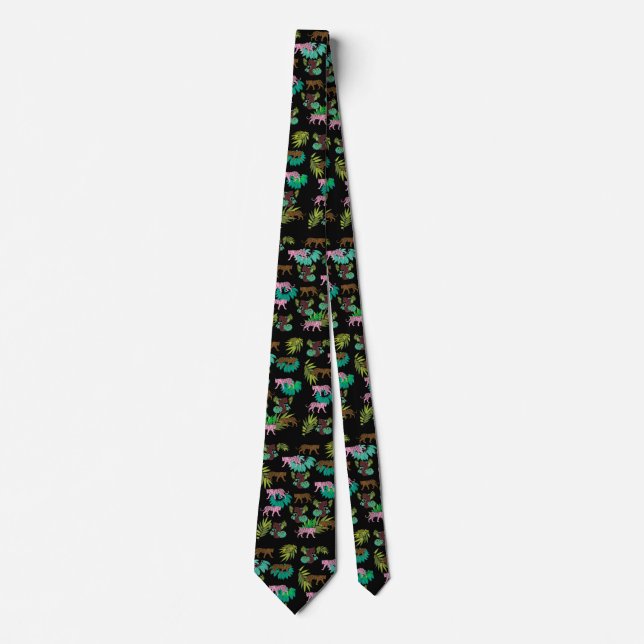 Tigers Pattern Neck Tie (Front)