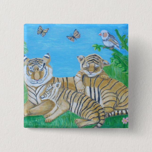 tigers pinback button (Front)