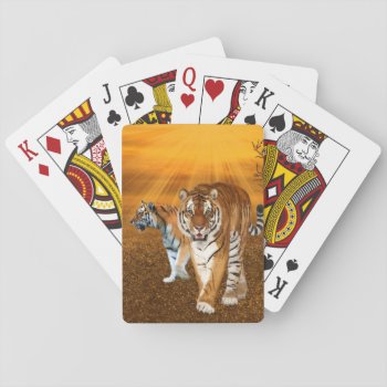 Tigers Playing Cards by deemac2 at Zazzle