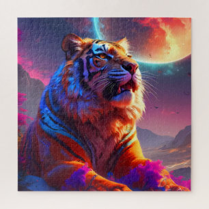 Tigers Psychedelic Dreams Jigsaw Puzzle