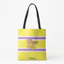 Tigers Purple & Gold Tote Sports Bag Personalize