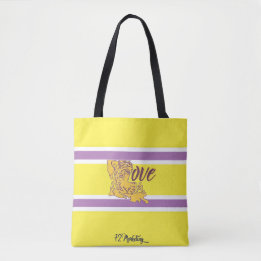 Tigers Purple & Gold Tote Sports Bag Personalize