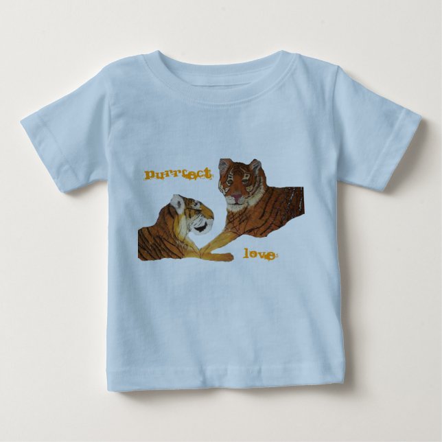 Tigers Purrfect Love Baby T-Shirt (Front)