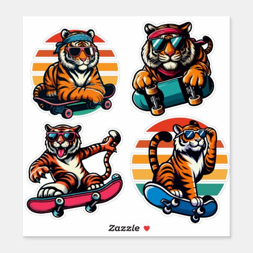 Tigers Skateboarding Sticker