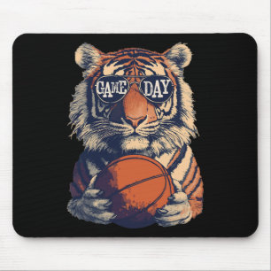 Tigers Sketll Game Day Mouse Pad