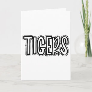 Tigers Swash School Spirit Orange Black Footll Spo Card