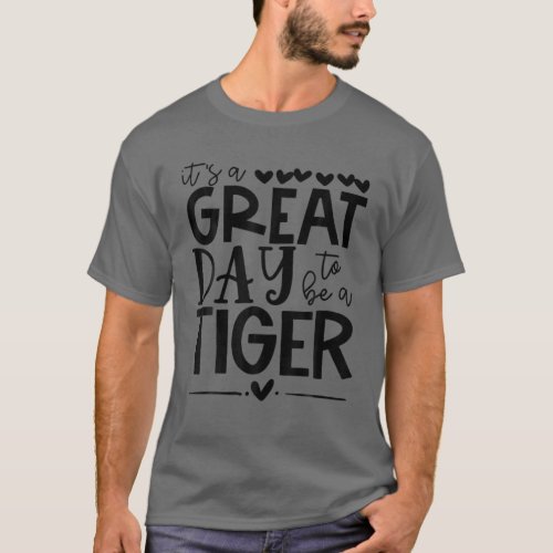 Tigers Teacher School Sports Fan Team Spirit Great T_Shirt