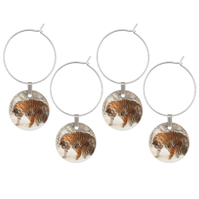 Tigers Wine Charm (Staggered)