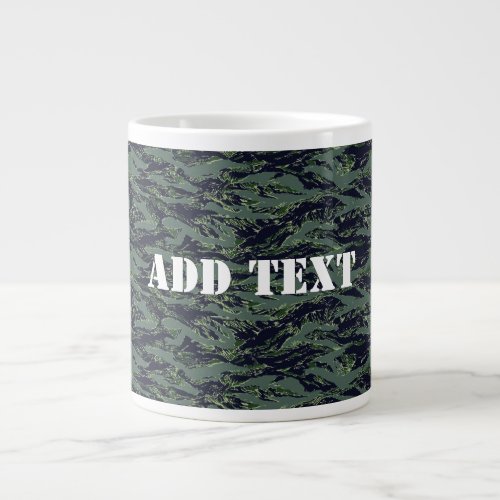 Tigerstripe Green Camouflage Large Coffee Mug