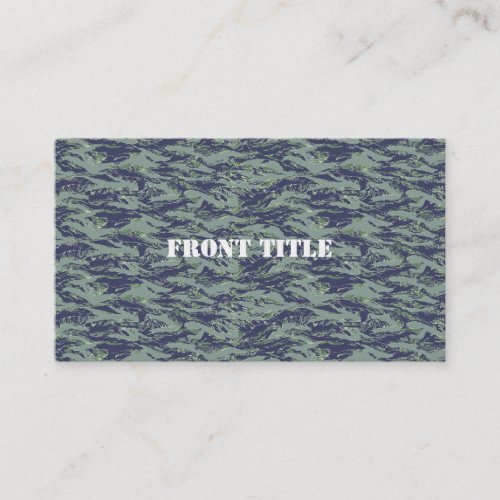 Tigerstripe Olive Green Camouflage Business Card