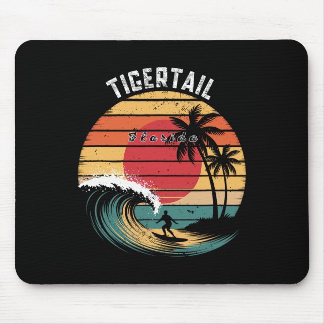Tigertail Beach Florida Beach Surfing  Mouse Pad (Front)
