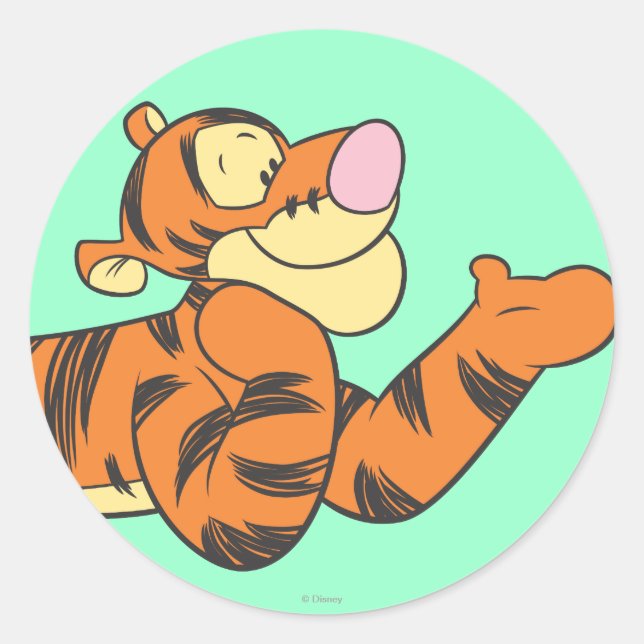 Tigger 10 classic round sticker (Front)