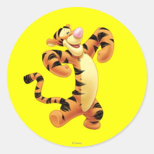 Tigger 2 classic round sticker