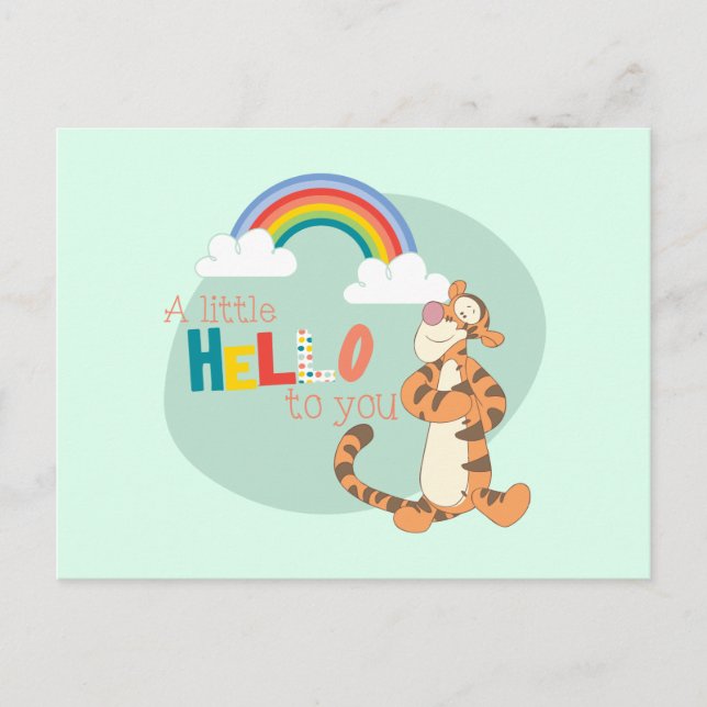 Tigger - A Little Hello To You Postcard (Front)