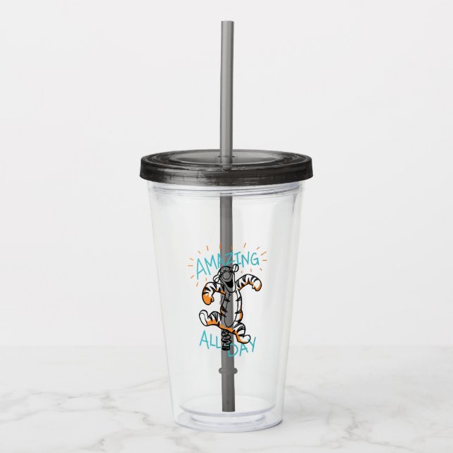 Tigger | Amazing All Day Acrylic Tumbler (Front)