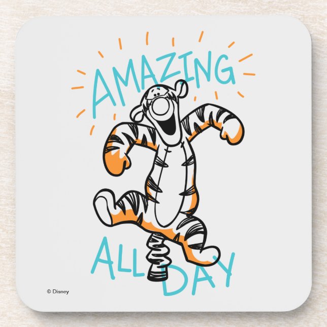 Tigger | Amazing All Day Beverage Coaster (Front)