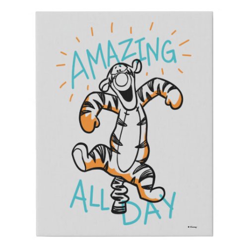 Tigger  Amazing All Day Faux Canvas Print