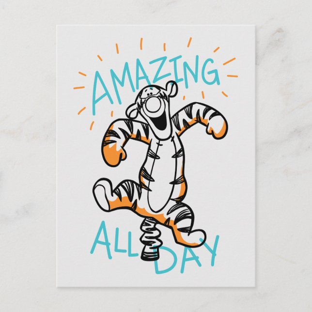Tigger | Amazing All Day Postcard (Front)