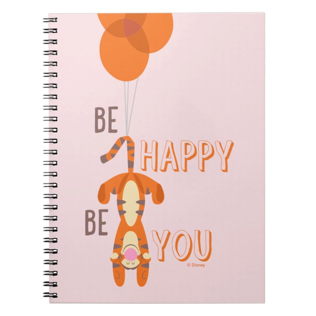Tigger | Be Happy Be You Quote Notebook (Front)