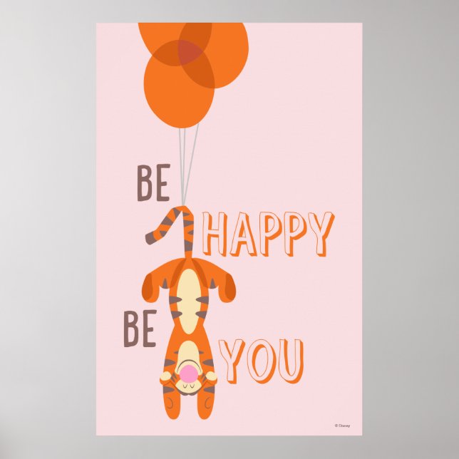 Tigger | Be Happy Be You Quote Poster (Front)