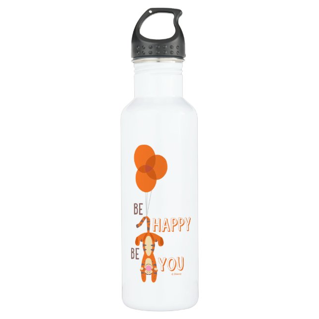 Tigger | Be Happy Be You Quote Water Bottle (Front)